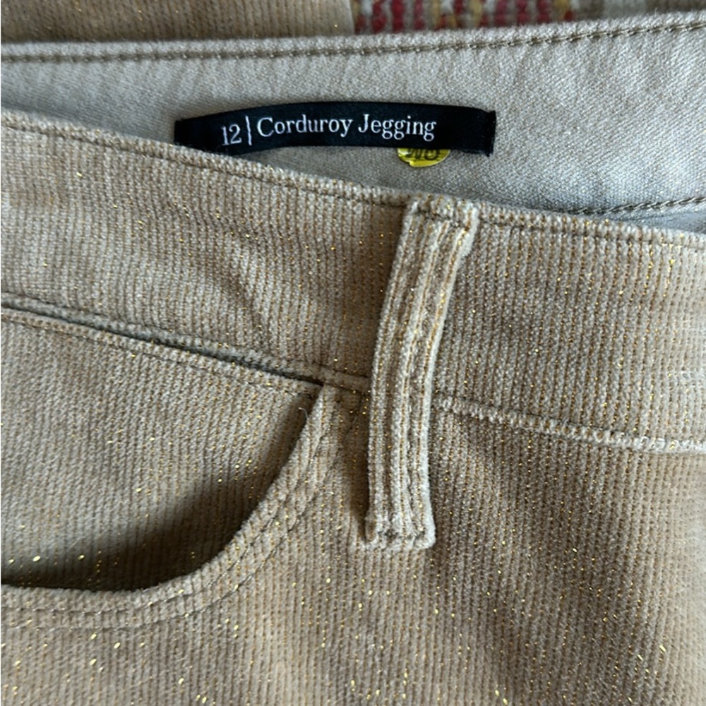 Talbots Size 12 “jeggings”. NWOT. Tan corduroy